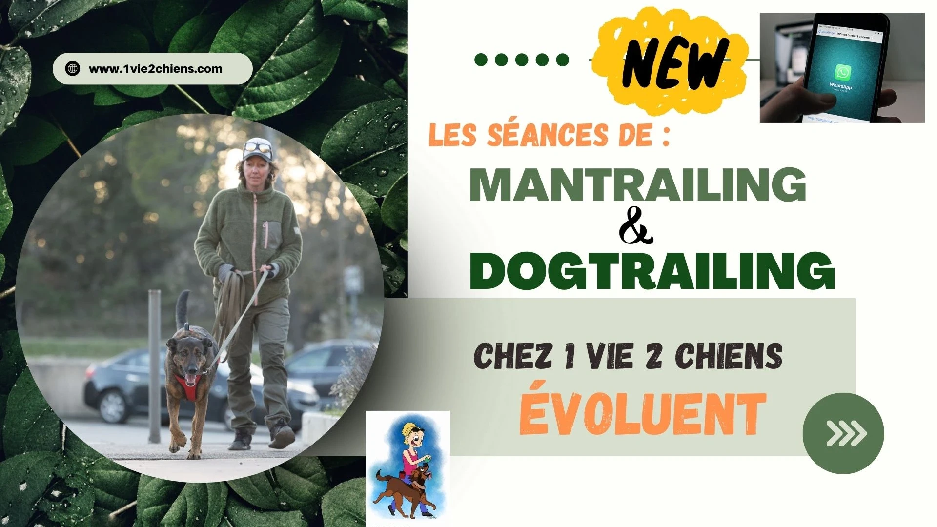 1vie2chiens poster for Mantrailing